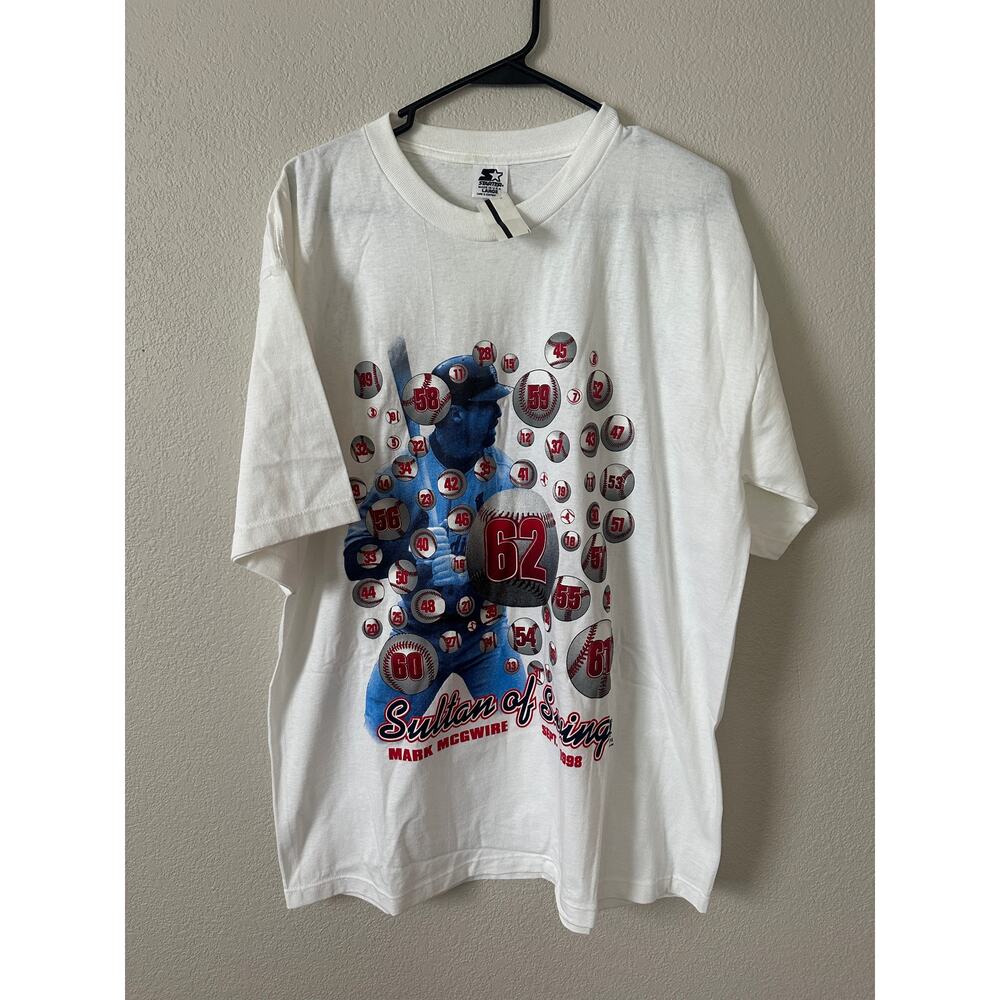 Vintage 1998 Starter Mark McGwire Home Run T-Shirt - Large